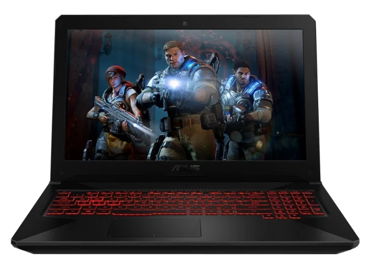 ASUS TUF Gaming FX504GD (Intel Core i5 8300H 2300 MHz / 15.6" / 1920x1080 / 8GB / 256GB SSD / DVD no / NVIDIA GeForce GTX 1050 / Wi-Fi / Bluetooth / Windows 10 Home) до 50