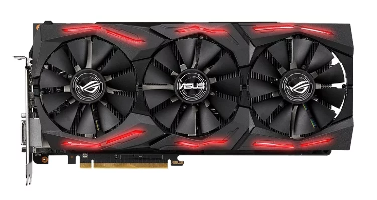 ASUS Radeon RX Vega 64 1590MHz PCI-E 3.0 8192MB 1890MHz 2048 битов DVI 2xHDMI HDCP Strix Gaming OC