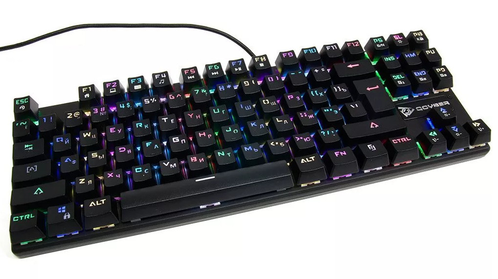 Игрална зала Qcyber Dominator TKL Черен USB