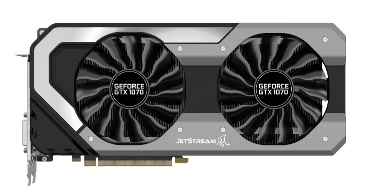 Palit GeForce GTX 1070 1506MHz PCI-E 3.0 8192MB 8000MHz 256 битов DVI HDMI HDCP JetStream