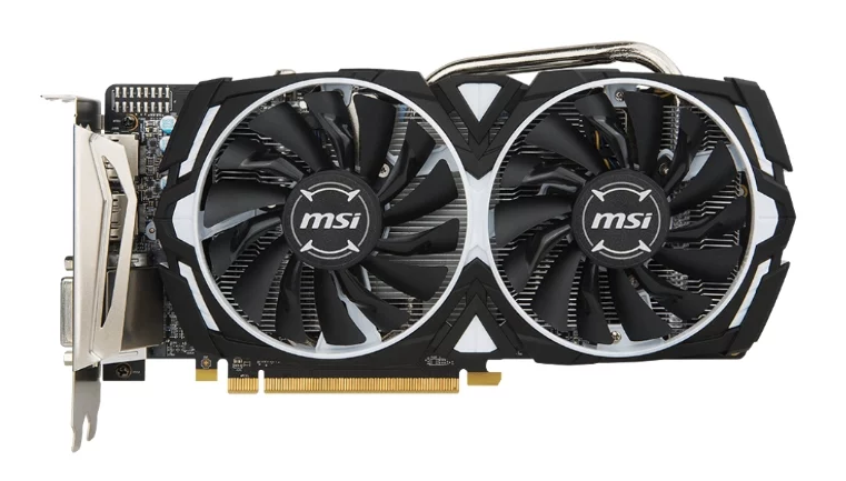 MSI Radeon RX 570 1268MHz PCI-E 3.0 8192MB 7000MHz 256 битов DVI HDMI HDCP Armor OC